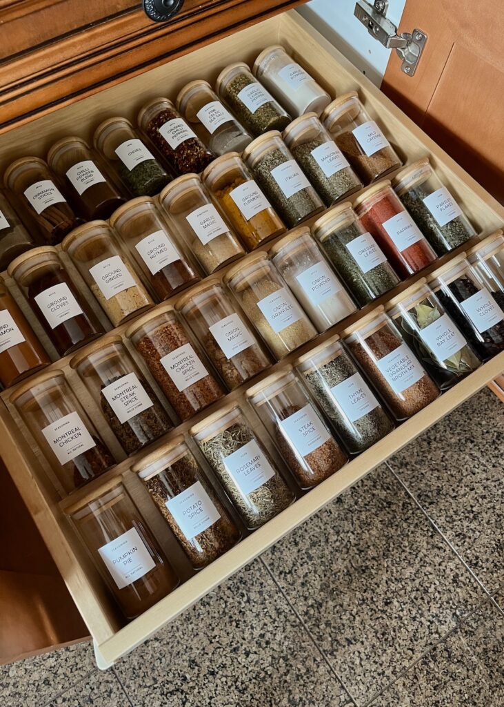 organized spices