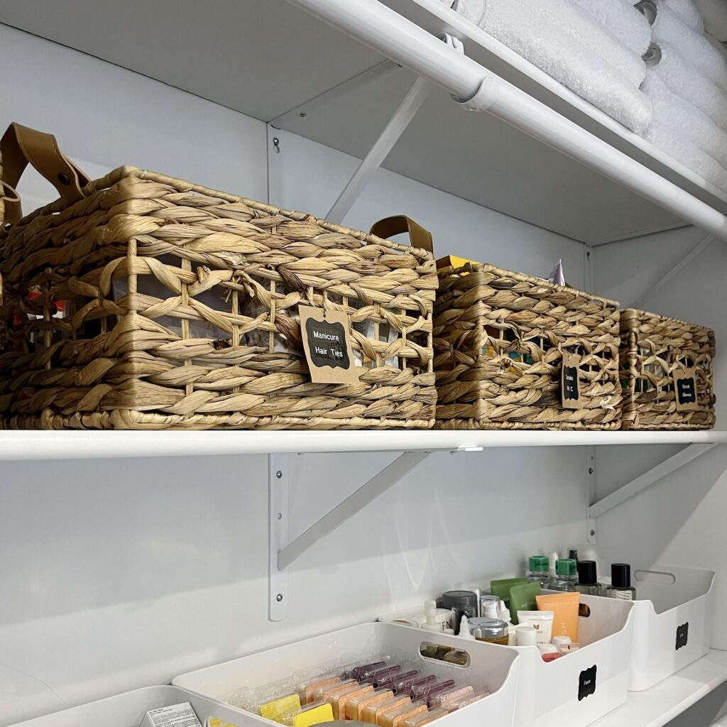 bathroom closet organizing