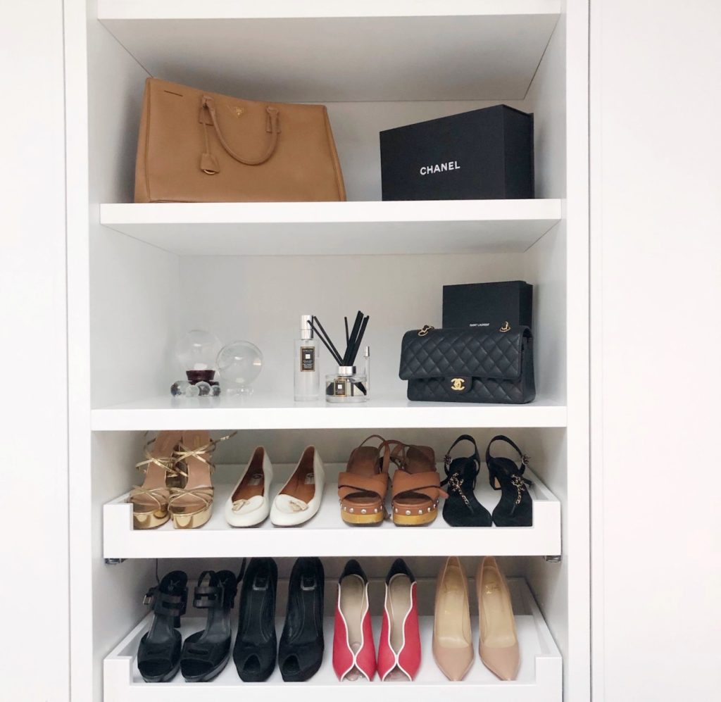 organized shoes and bags