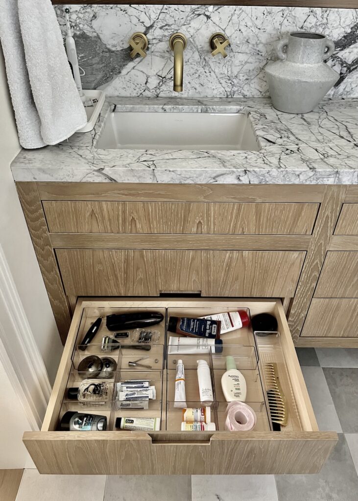 bathroom drawer organizing 3