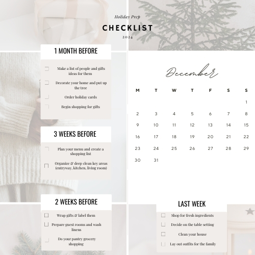 Holiday Prep Checklist