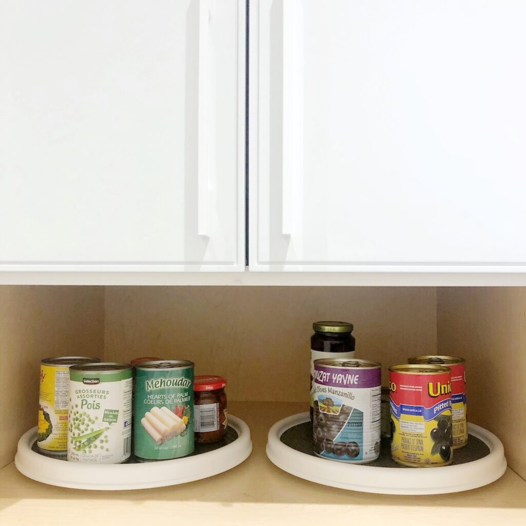 Lazy susan organizing