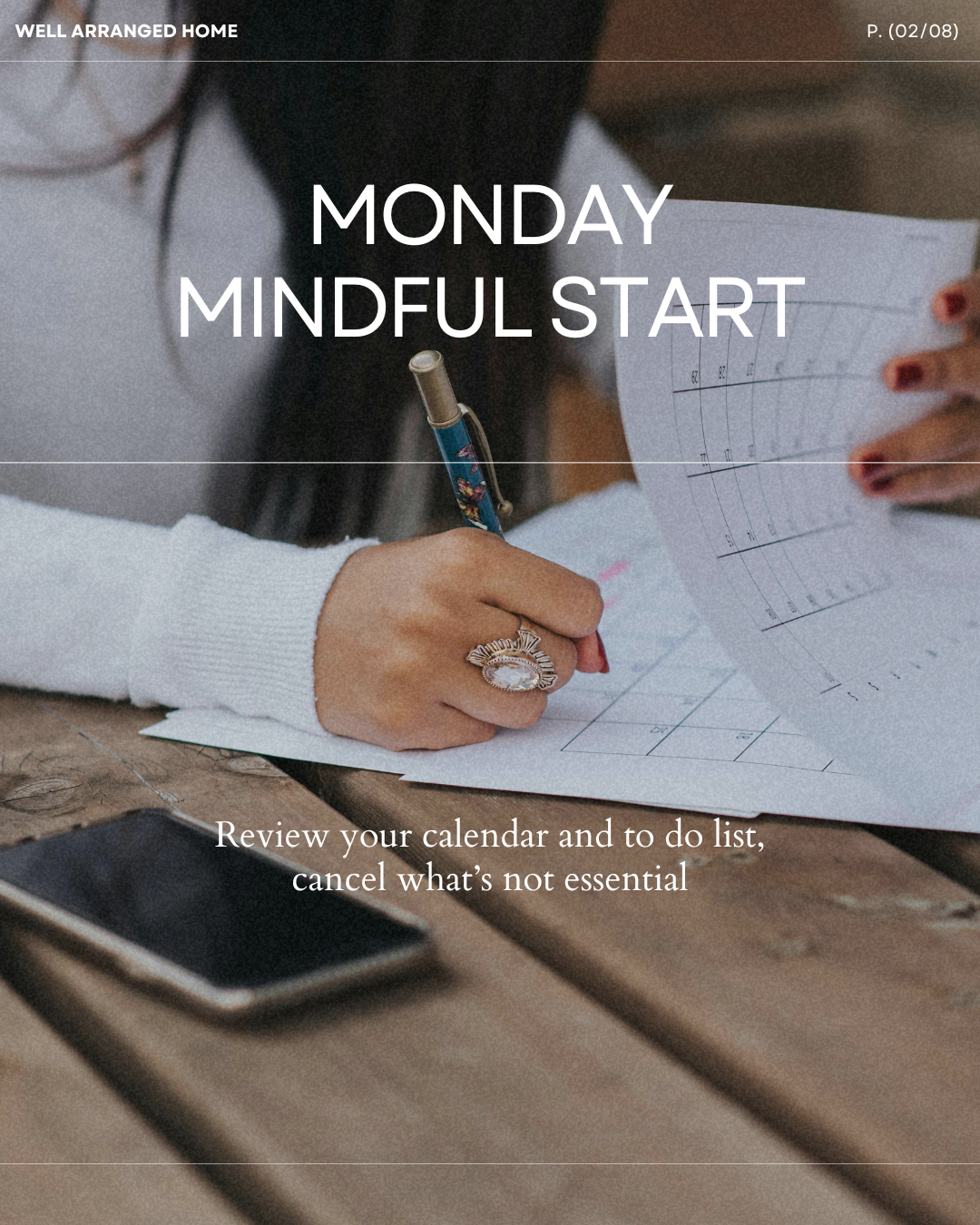 Monday Minimalist Routine