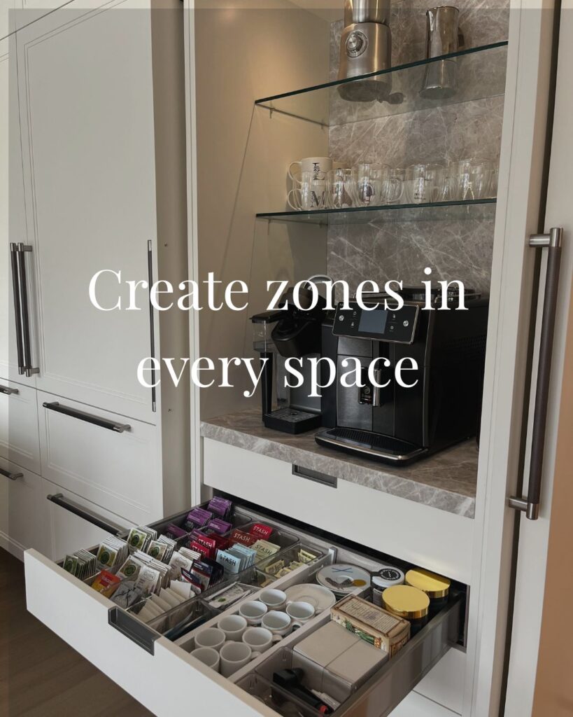 Full-service kitchen unpacking and organization in Mount Royal, Calgary using idesign acrylic dividers for a functional kitchen.