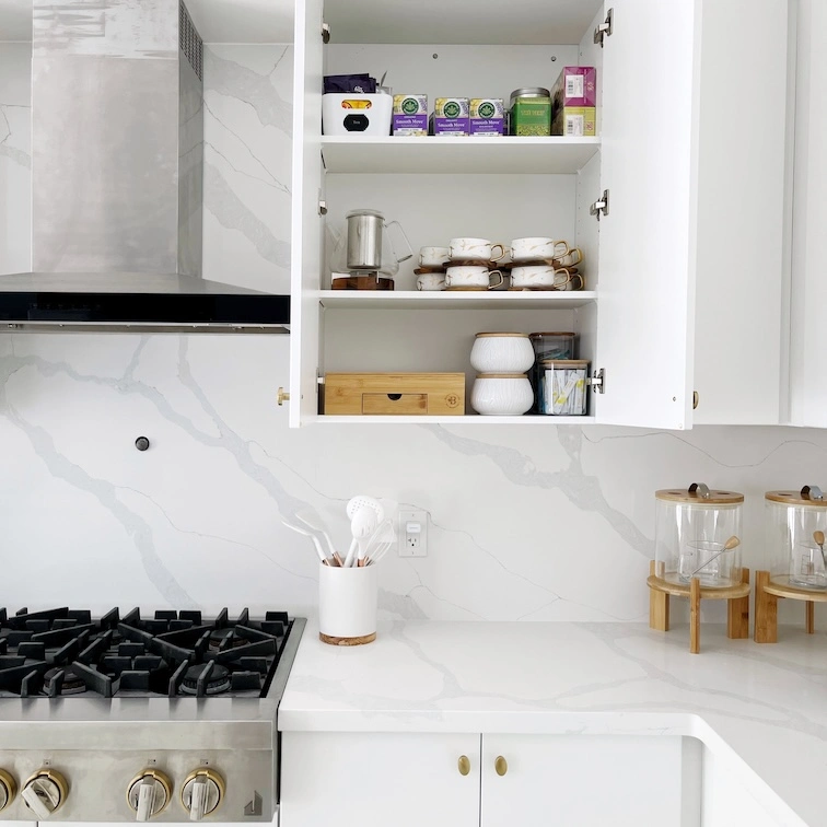 Kitchen organization in Aspen Woods, Calgary.