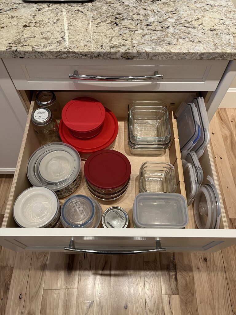 tupperware organization after shot