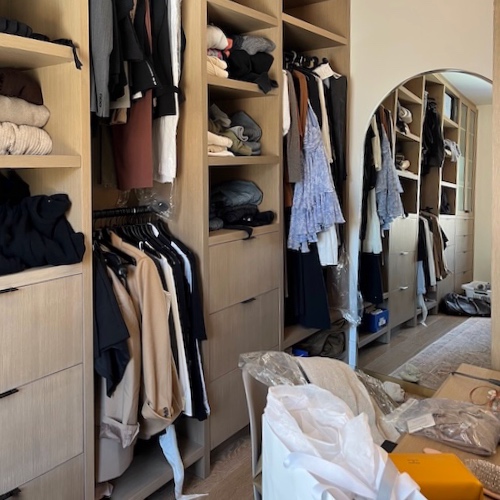 Messy closet