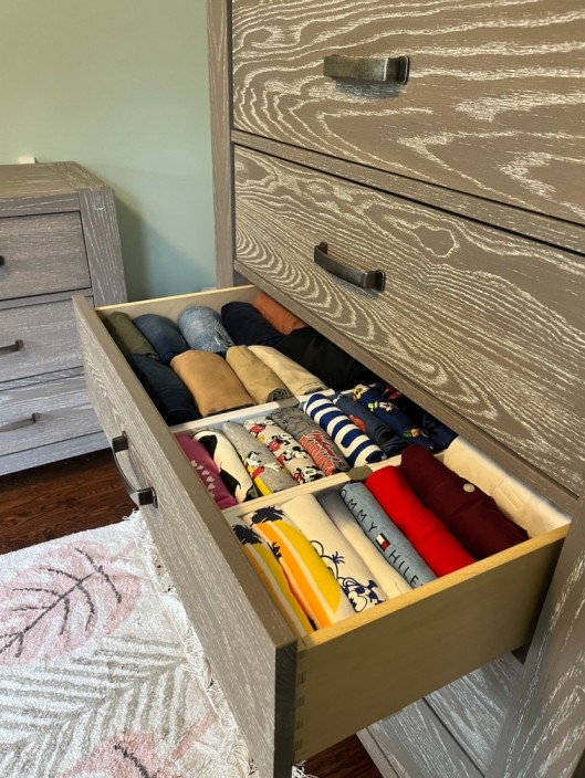 Kids drawer organization