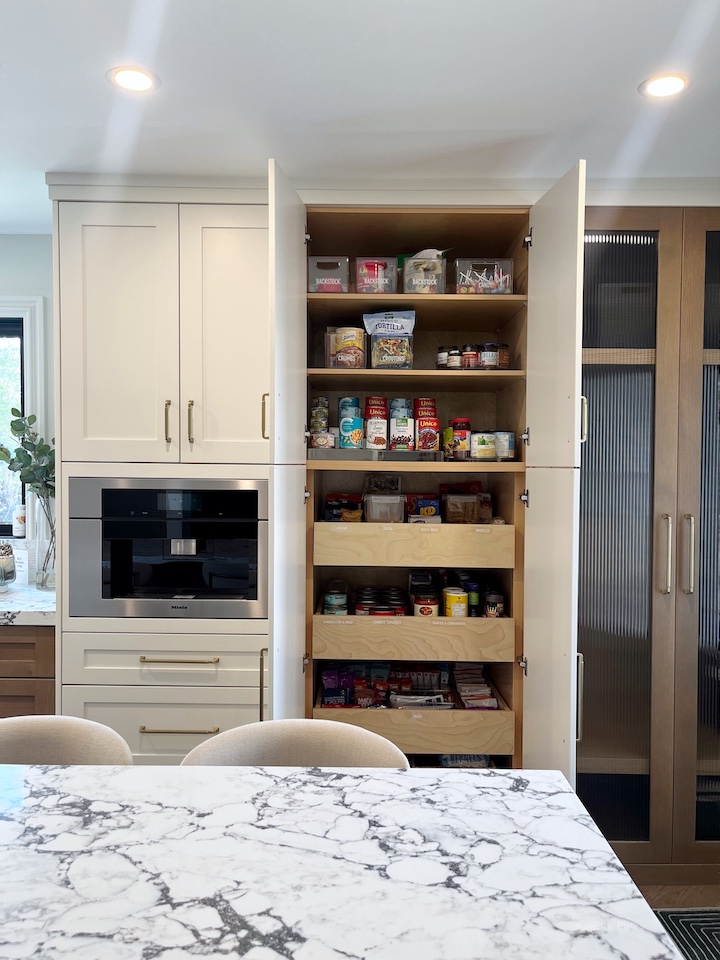 Organized pantry for a family with ADHD